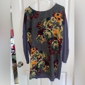 Isle by Melin Kayan Womens Long Shirt/Dress Gray Large